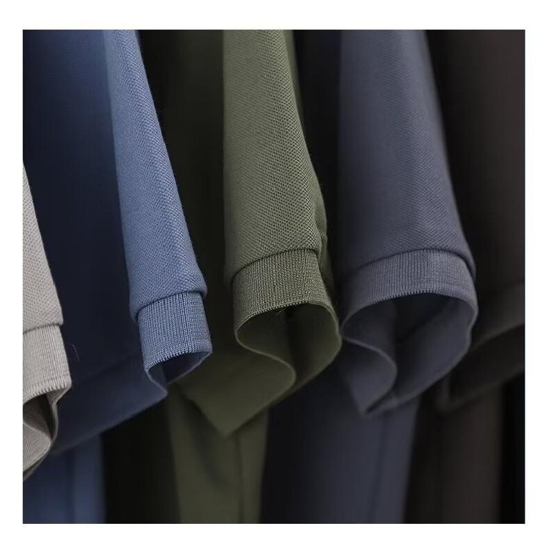 Men's polo shirt, business short-sleeve, solid color, summer, turn-down collar, high-end casual versatile T-shirt