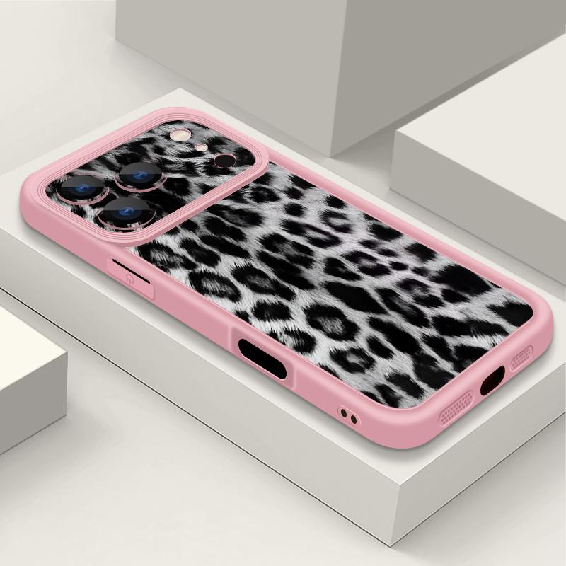 Snow Leopard Print Soft TPU Phone Case For iPhone Air 16e 17 16 15 14 Pro Max 13 12 Pro 15 16 14 Plus Shockproof Silicone Cover