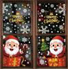 Weihnachtsaufkleber Weihnachtsmann Schneemann Glasaufkleber Fensterdekoration Schneeflocken Fensteraufkleber