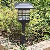 Solar Powered LED Pillar Lamp Outdoor Garden Yard Decorative Auto On/Off Light
