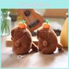 Plush Capybara Stuffed Toy With Wiggling Tail For Kids Gift And Bag Decor