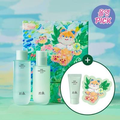Beruhigendes Duo-Hautpflegeset „Pure Artemisia“ (Toner 150 ml + Flüssigkeit 125 ml + Creme 15 ml + Wattepads 20 Stück + Karte)
