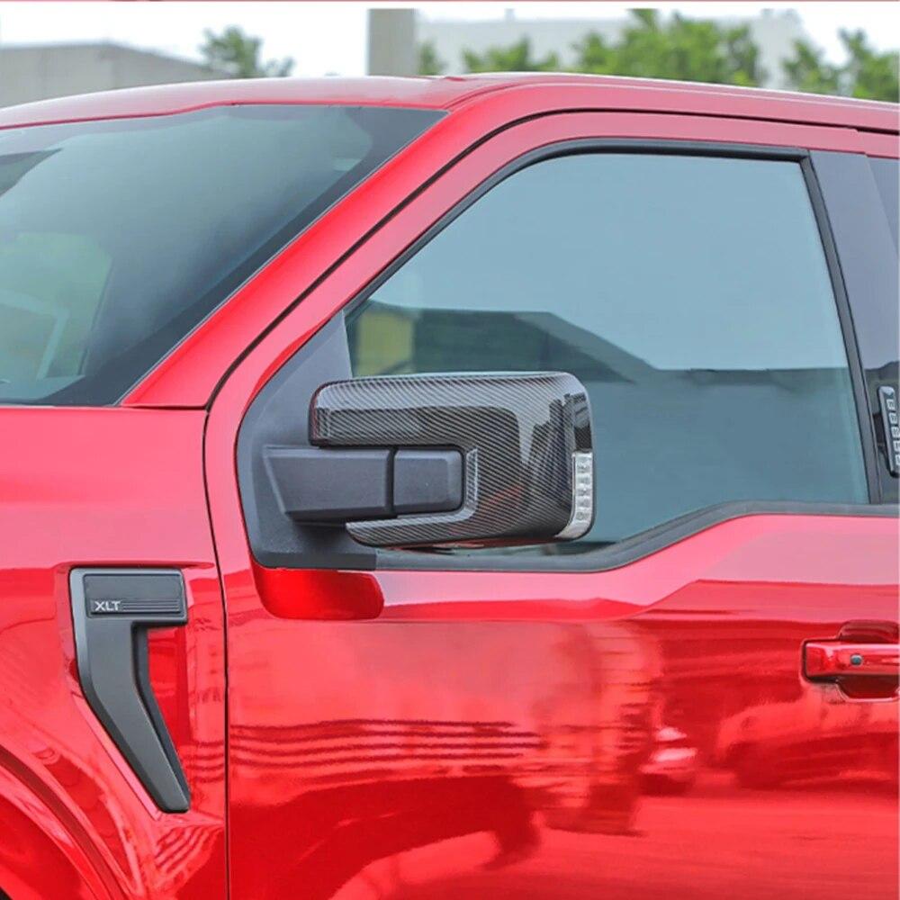 Vedere din spate pentru mașină, oglindă laterală pentru ușă, acoperire decorativă pentru cadru pentru Ford F150 F-150 2022 Accesorii exterioare
