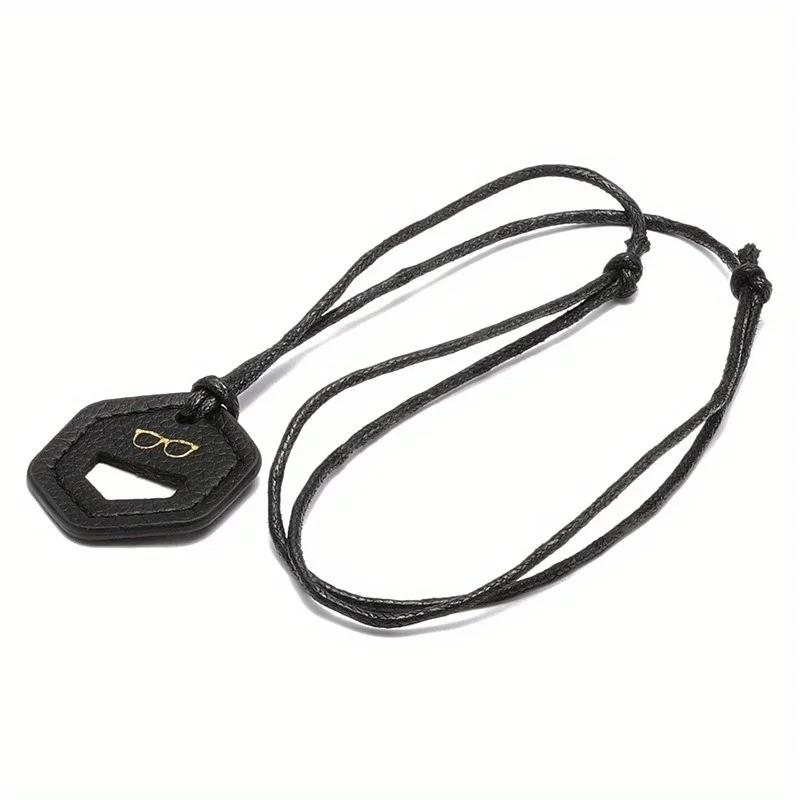 Stylish Durable Hanging Glasses Holder Fresh Sweet PU Leather Sunglasses Rope Portable Eyewear Accessory for Outdoor