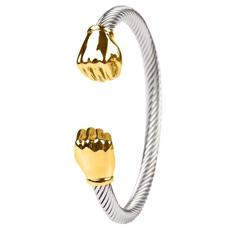 Fist, Bracelet Men s Silver Cable Twist Bracelet Electroplated Twist Style Personality, Accessories 2026 20CM