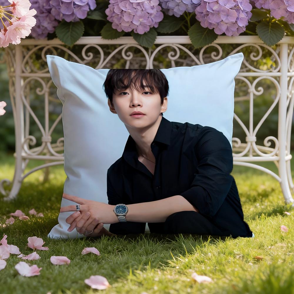 Kpop Lee J-Junho Cushion Cover Home & Car Dual-Scene Pillow Cover: Reversible for Premium Comfort 30cmx30cm