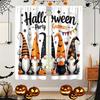 Halloween Party Dwarf Printed Curtains Pole Bag Home Decoration Room Curtain Set Of 2 Made Polyester Washable