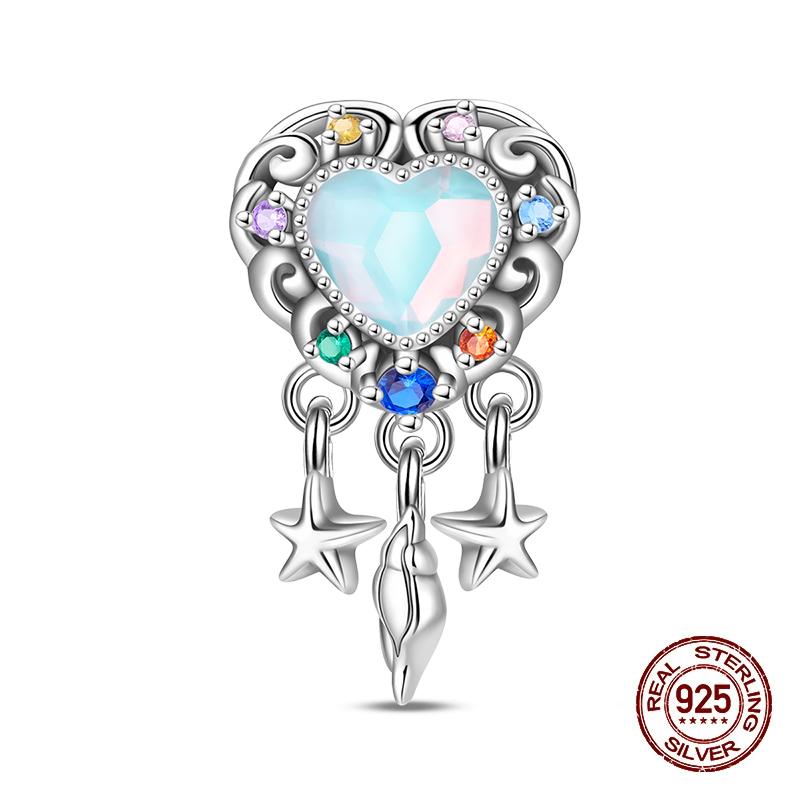 

Fit Original Bangles Copper Charms Beads Dreamy Blue Ocean Style Dreamcatcher Charms Fine Diy Jewelry Birthday Gift