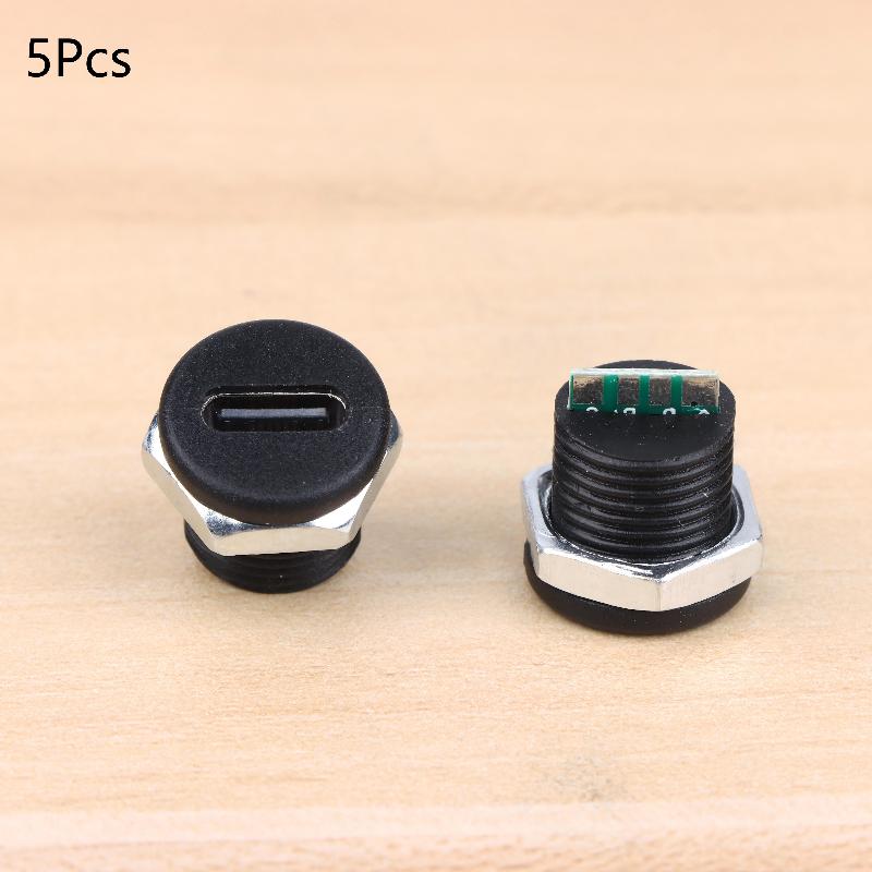 5Pcs 6P Usb Connector Type-C Female Socket Quick Charging Jack Charging Port Type-C Waterproof Soldering Female Connector