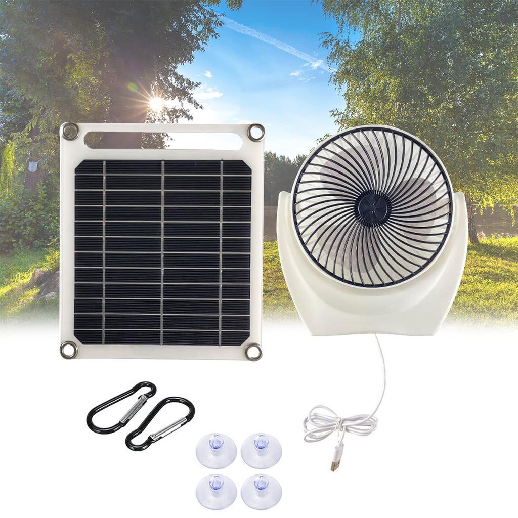 New Portable Solar Panel Multipurpose Solar Powered Fan Outdoor 6W Solar Charger