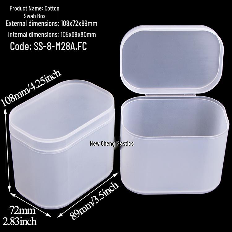Makeup Cotton Swab Storage Box: Single/Double Compartment, Plastic PP Box for Lipstick and Remover Wipes