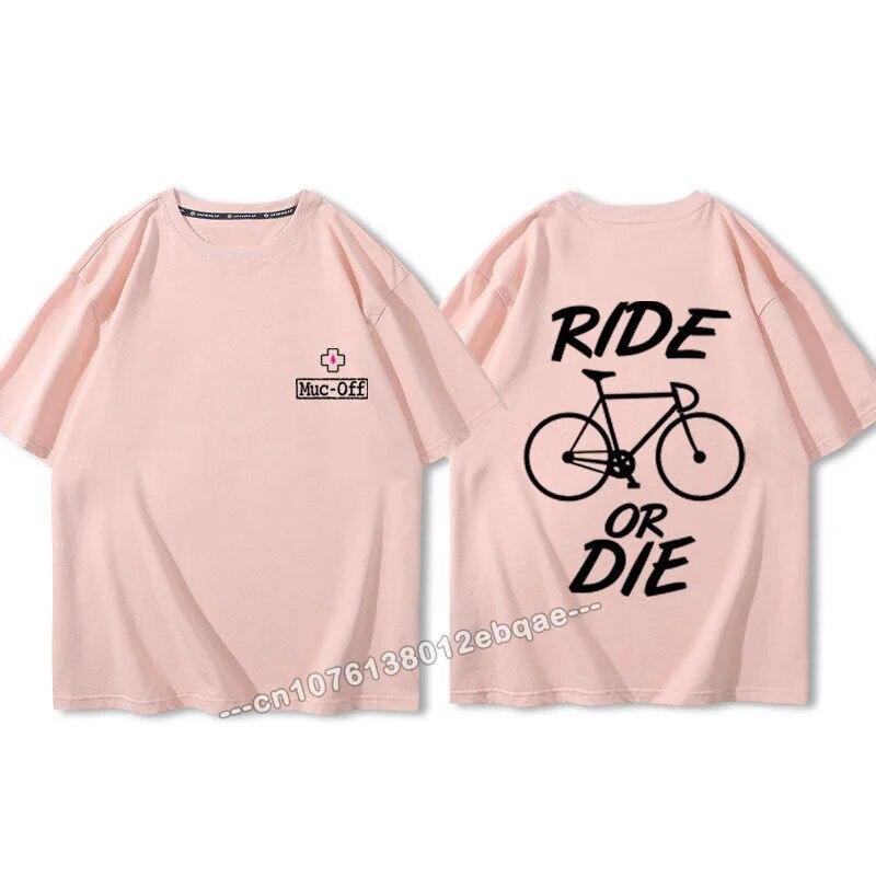Ride Or Die Letter Print Bavlněné tričko Móda Značka Krátký rukáv Topy Unisex Ženy Léto 2023 Nová cool trička Volné Unisex oblečení