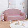 VidaXL Children's 2-Seater Sofa, Daybed with Backrest and Armrests, Guest Bed for Toddlers Living Room, Pink 357051