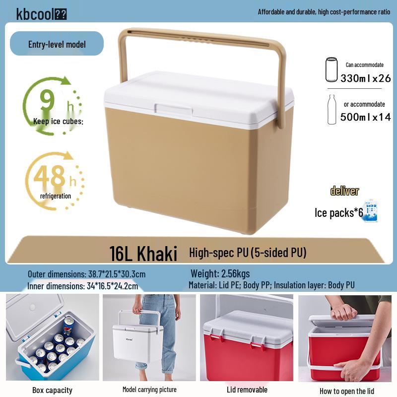 Kebao KBCool Insulated Ice Box Cooler for Camping, Ice Cream, Breast Milk & Fishing