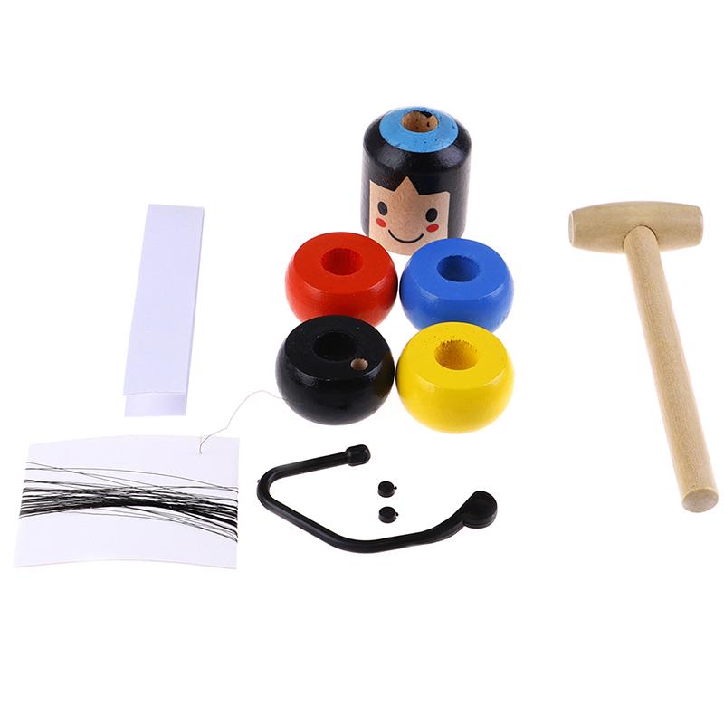 1Set Immortal Daruma Unbreakable Wooden Man Magic Toy Fun Toy Accessory
