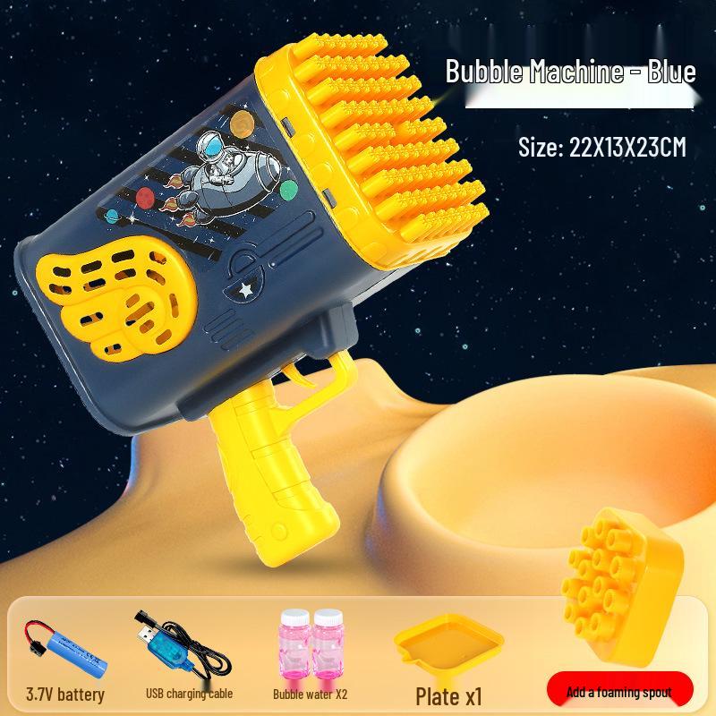 Little Yellow Duck Handheld Automatic Bubble Machine - Electric Light-Up Toy for Kids