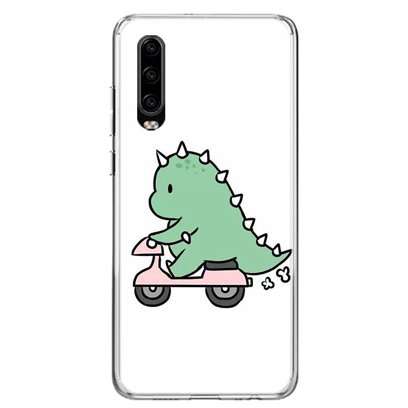 Cute Animal Dinosaur Baby Cover Phone Case For Huawei P30 P20 P10 P40 P50 Pro Mate 20 40 30 10 Lite Popular Fundas Art Gift