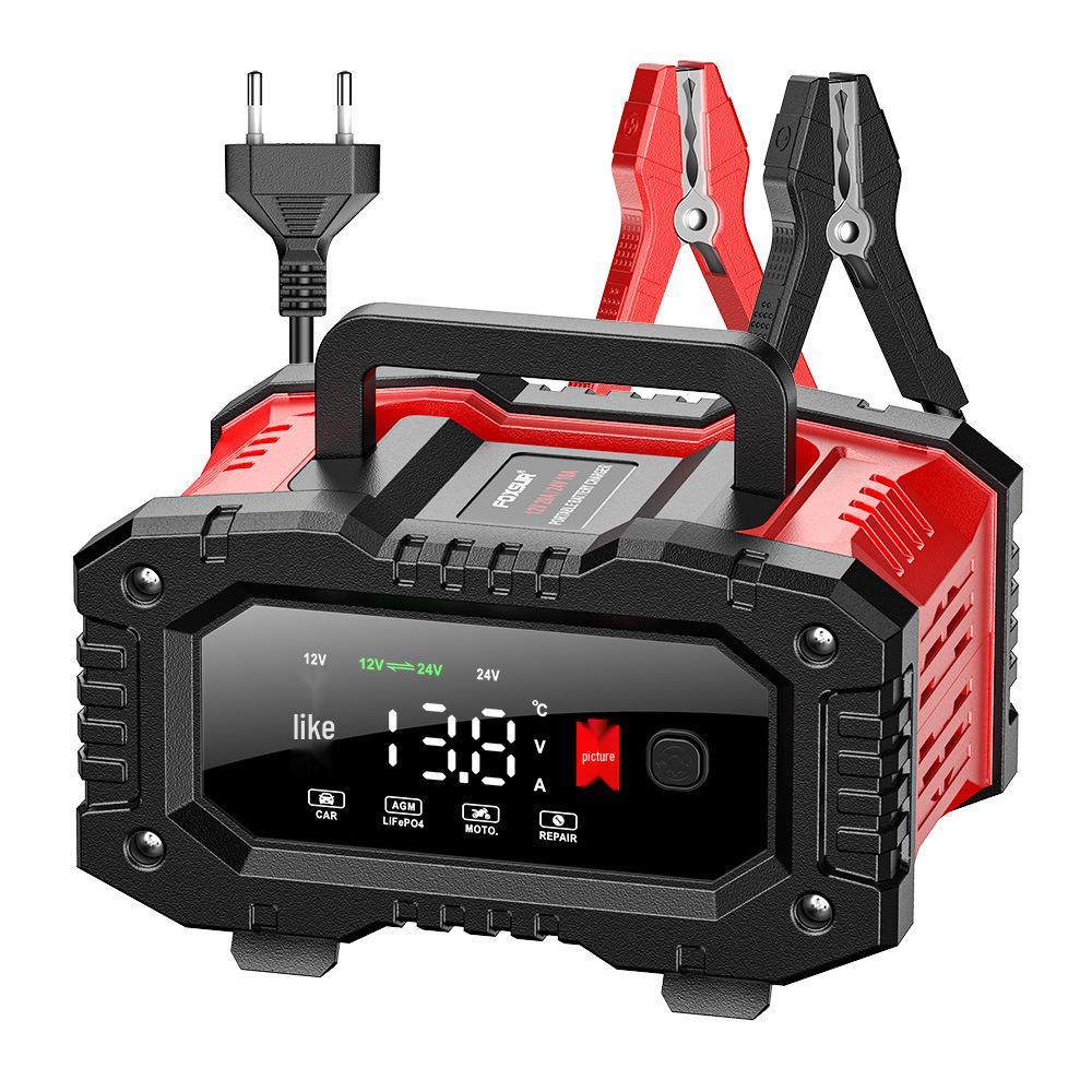 

FOXSUR 20A 12V/24V Portable 300W High Power Motorcycle & Car Battery Charger US Specification