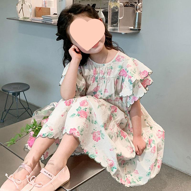 Korean Sweet Floral Princess Dress for Girls - 2024 Summer Fashion
