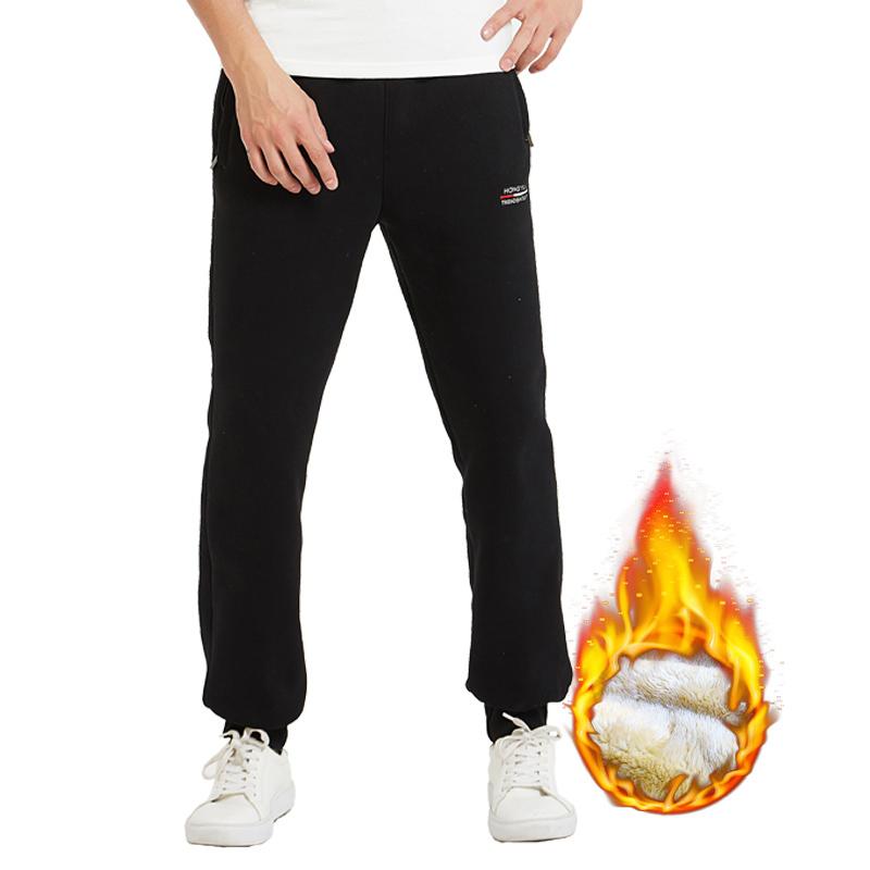 

Мужские утепленные спортивные штаны, уличные брюки, теплые зимние штаны для бега M чёрный