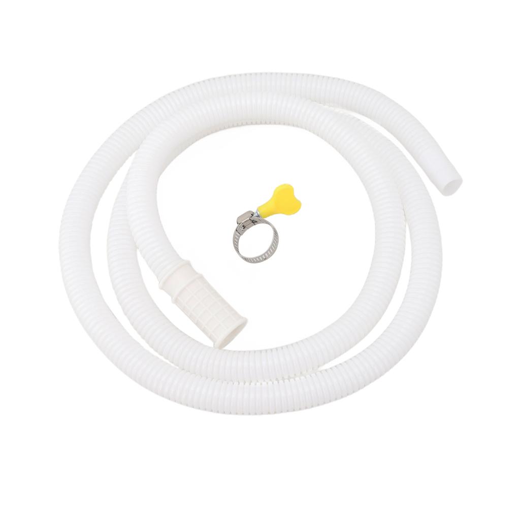 Hose Water Inlet Pipe Air Conditioner Parts W Stainless Steel Clamp Washing Machine White Fittings Replacement
