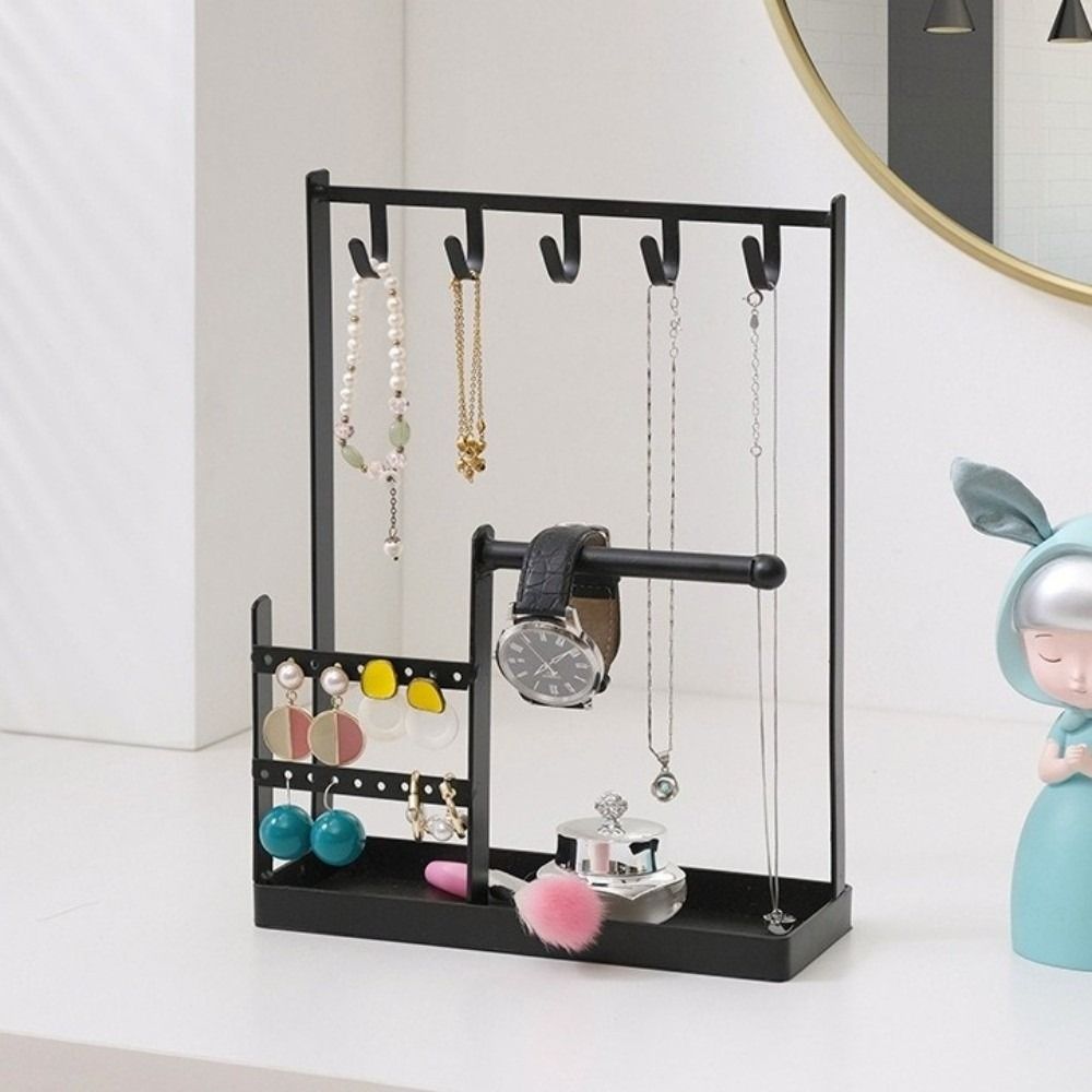 Hanging Hook Earrings Display Stand Metal Necklace Storage Rack Storage Shelf Ear Stud Holder  Ring