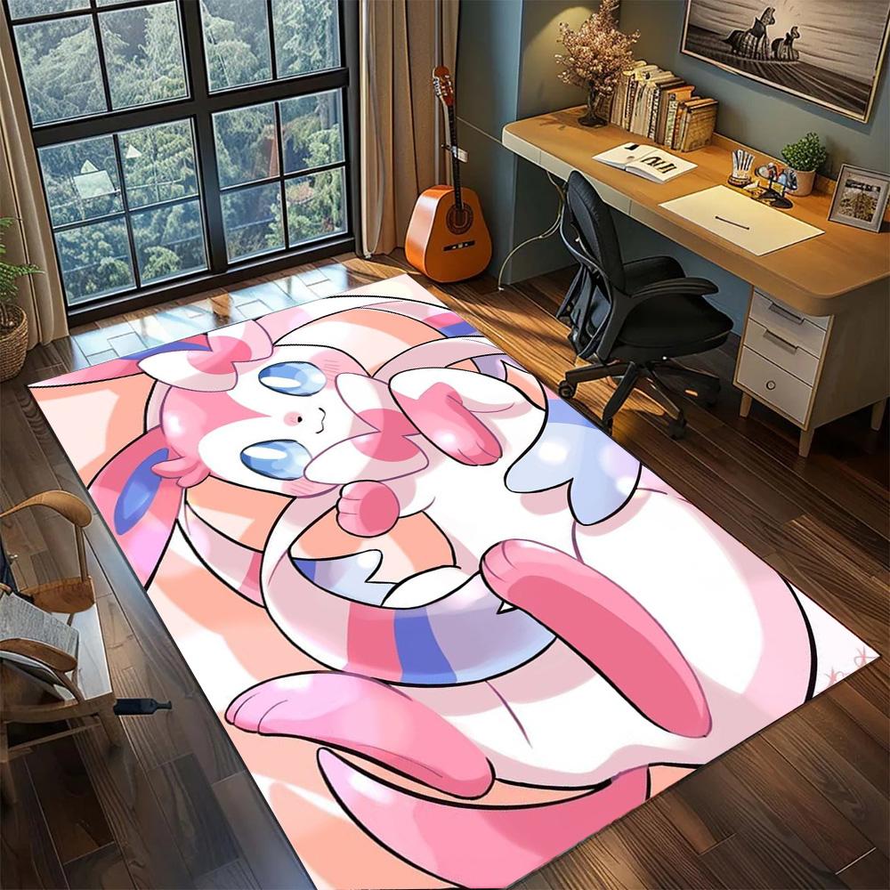Sylveon Rug Fashion Home Decor, Non Slip Washable Large Area Floor Mat Carpet Gamer Bedroom.-TING
