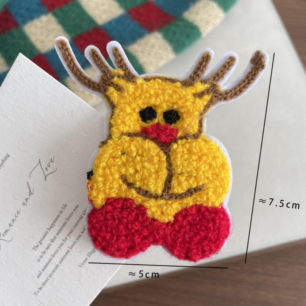 Kreativní vánoční sponka do vlasů s ledním medvědem, sněhulákem, punčochou, plyšové vánoční sponky, sob, sněhová vločka, Santa Claus, vánoční sponka do vlasů