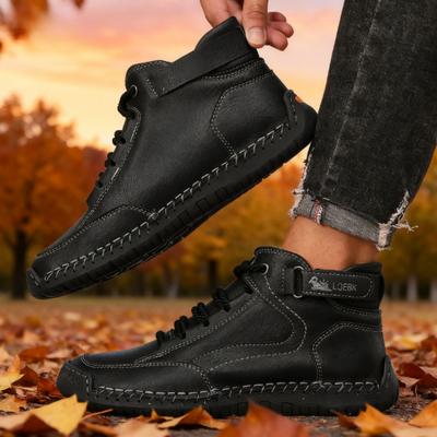 Men's Outdoor Bare Boots Vintage Classic Handmade Leather Work Shoe Soft Sole Comfort Breath Casual Loafers Men's Driving Shoes