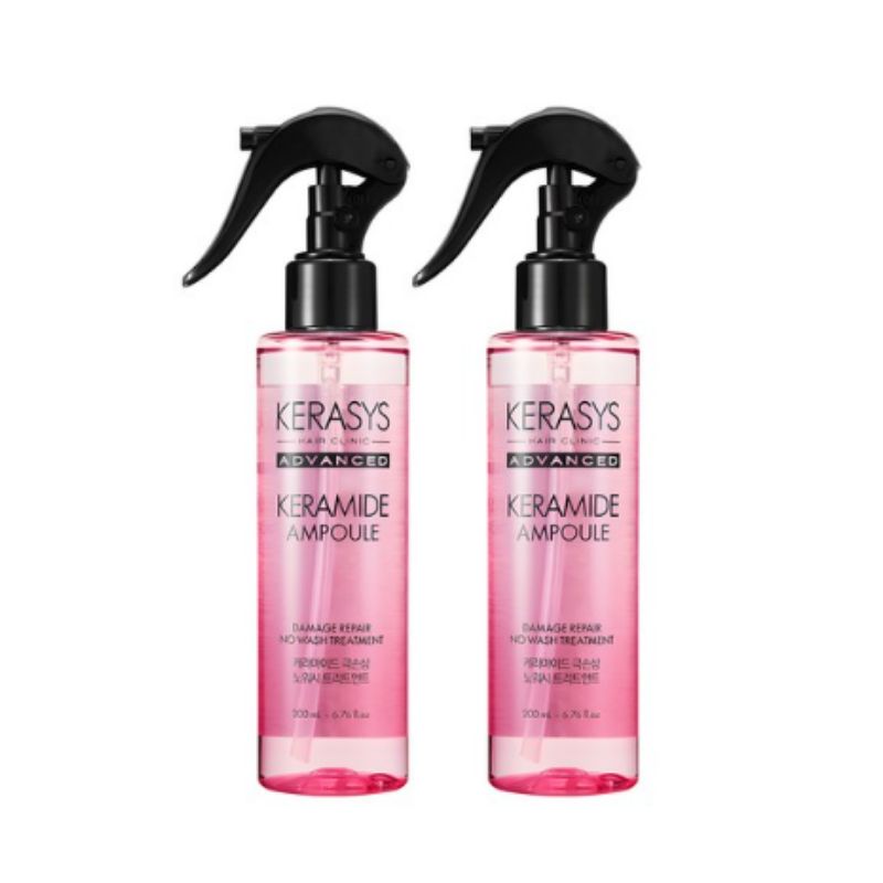 Kerasys Ceramide Extreme Damage No Wash Treatment Leave In Hair Repair Treatment 200ml x2