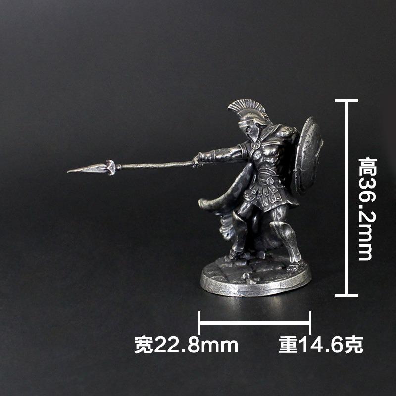 

1 шт., древние спартанские римские солдаты, фигурки, миниатюры, винтажные металлические солдаты, модель, статуя, настольный орнамент, подарок