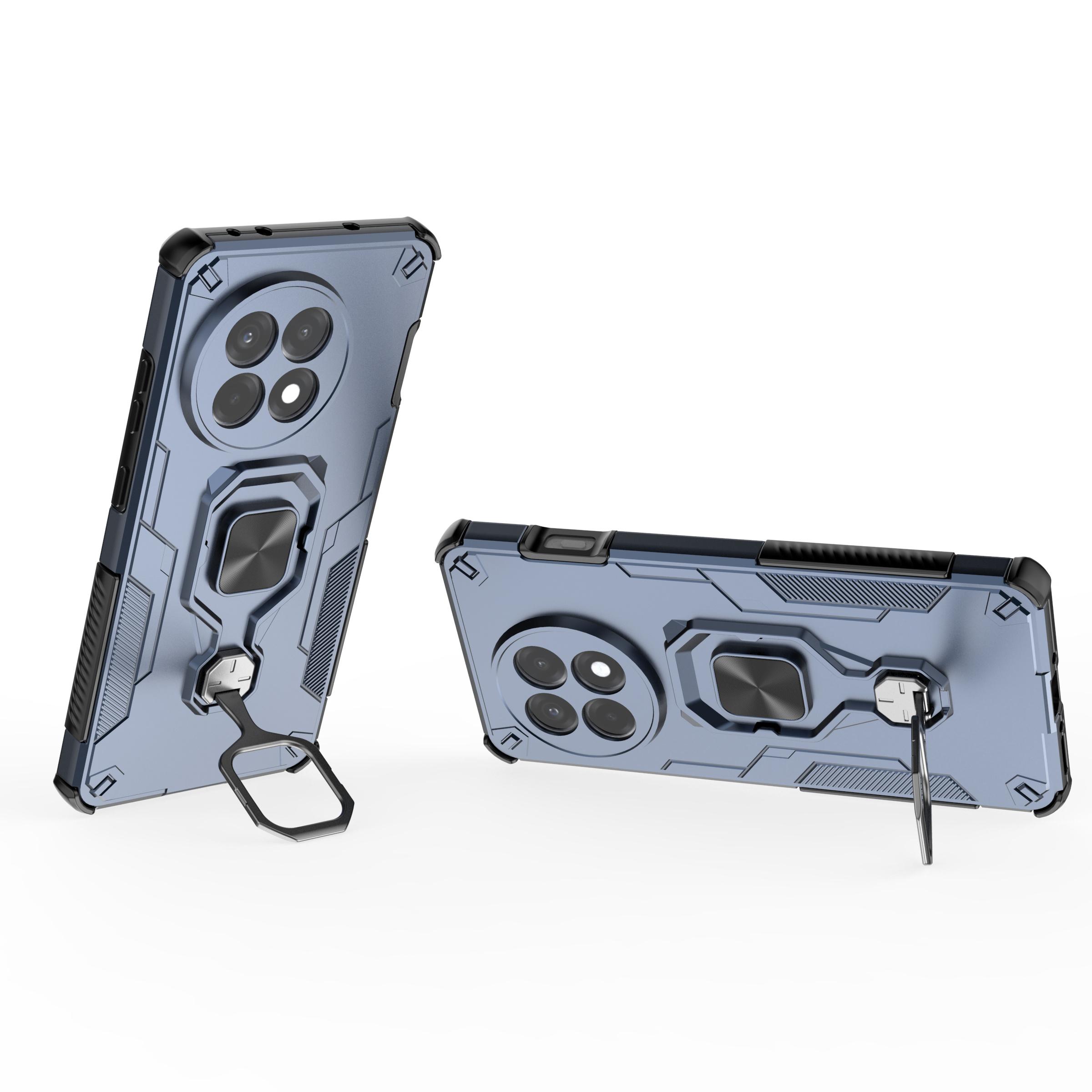 

For OnePlus 13R 5G Case Rotatable Ring Kickstand PC+TPU Shockproof Phone Cover Green