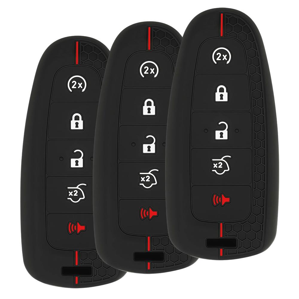 5 Buttons Silicone Remote Car Key Case Cover Fob For Ford Explorer Edge Escape Flex Taurus 2011 2012 2013 2014 Smart Key