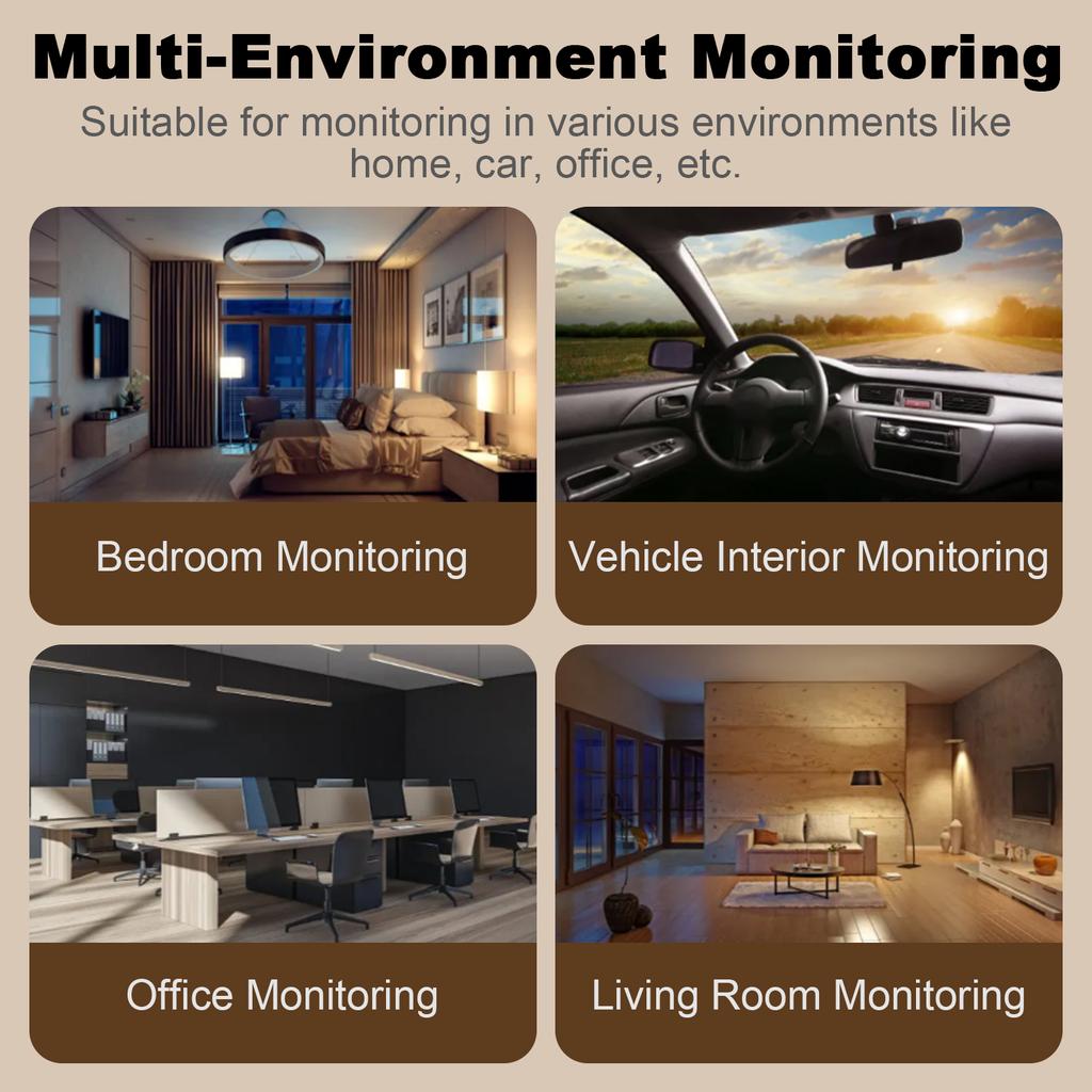 Luftqualitätsmonitor, 15-in-1 WLAN-Luftdetektor mit Farb-LCD-Bildschirm, passend für Tuya Smart, erkennt PM0.3 PM1.0 PM2.5 PM10