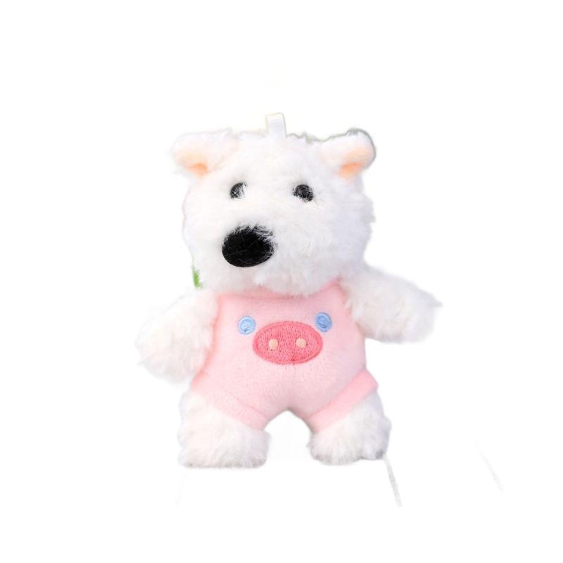 West Highland Puppy Plush Doll Keychain Trendy Couple Backpack Pendant Playground Doll Grab Machine