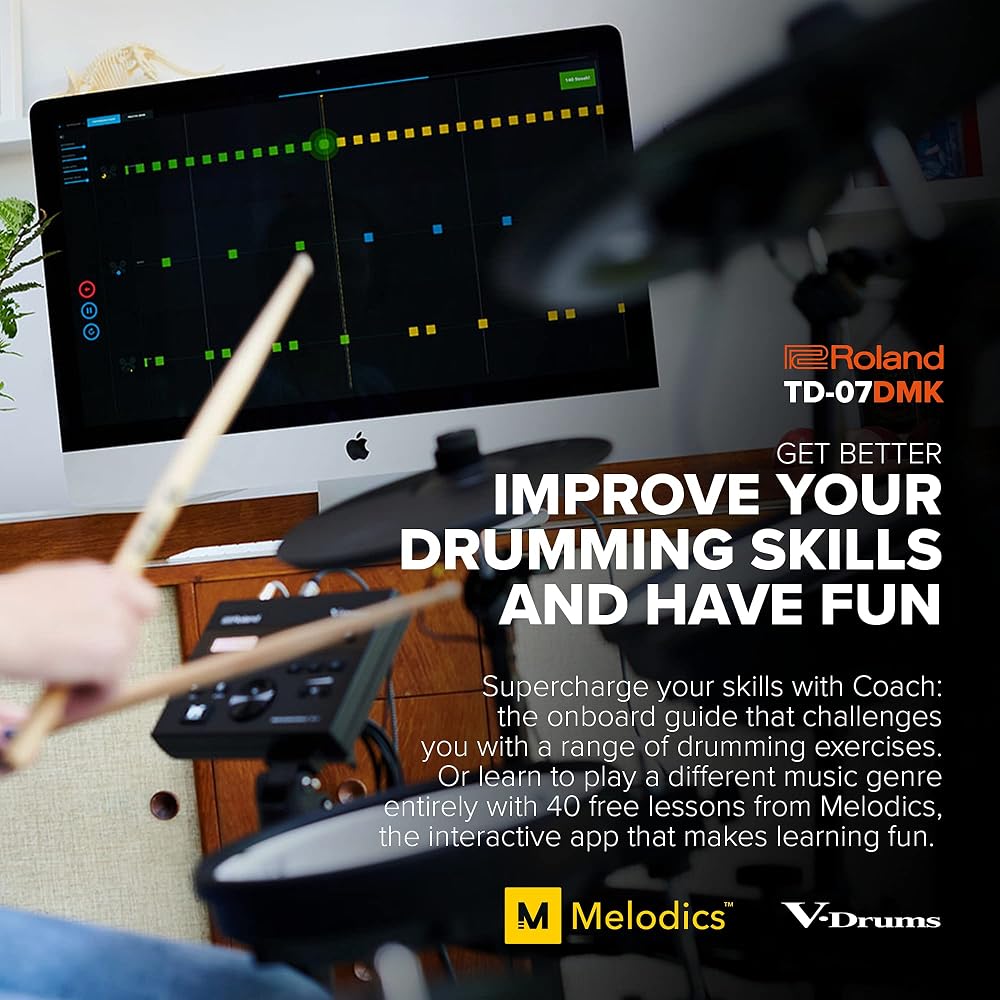 Roland TD-07DMK V-Drums Electronic Drum Set with Mesh Heads and USB Connectivity