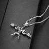 Fashion Fitness Dumbbell Necklace, Titanium Steel Men'S Pendant, Simple Personality Trendy Accessories Sports Men'S Necklace