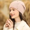 Women Winter Hat Fashion Decorate Beanie Hat Warm Winter Cap For Female Casual Streetwear Knitted Hat