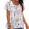 Summer animal and flower printed T-shirt 3D printed squirrel and rabbit T-shirt style top women's clothing