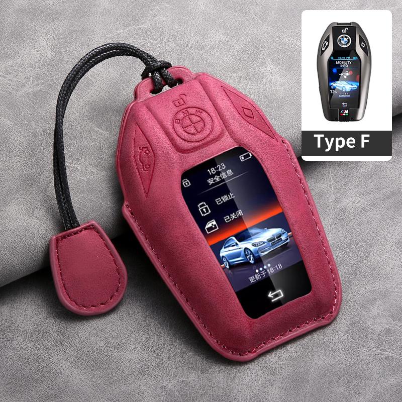Suede Leather Car Smart Key Case Fob Cover Shell For BMW 3 5 7 Series G11 G12 G30 G31 G32 i8 I12 I15 G01 X3 G02 X4 G05 X5 G07 X7 WC5