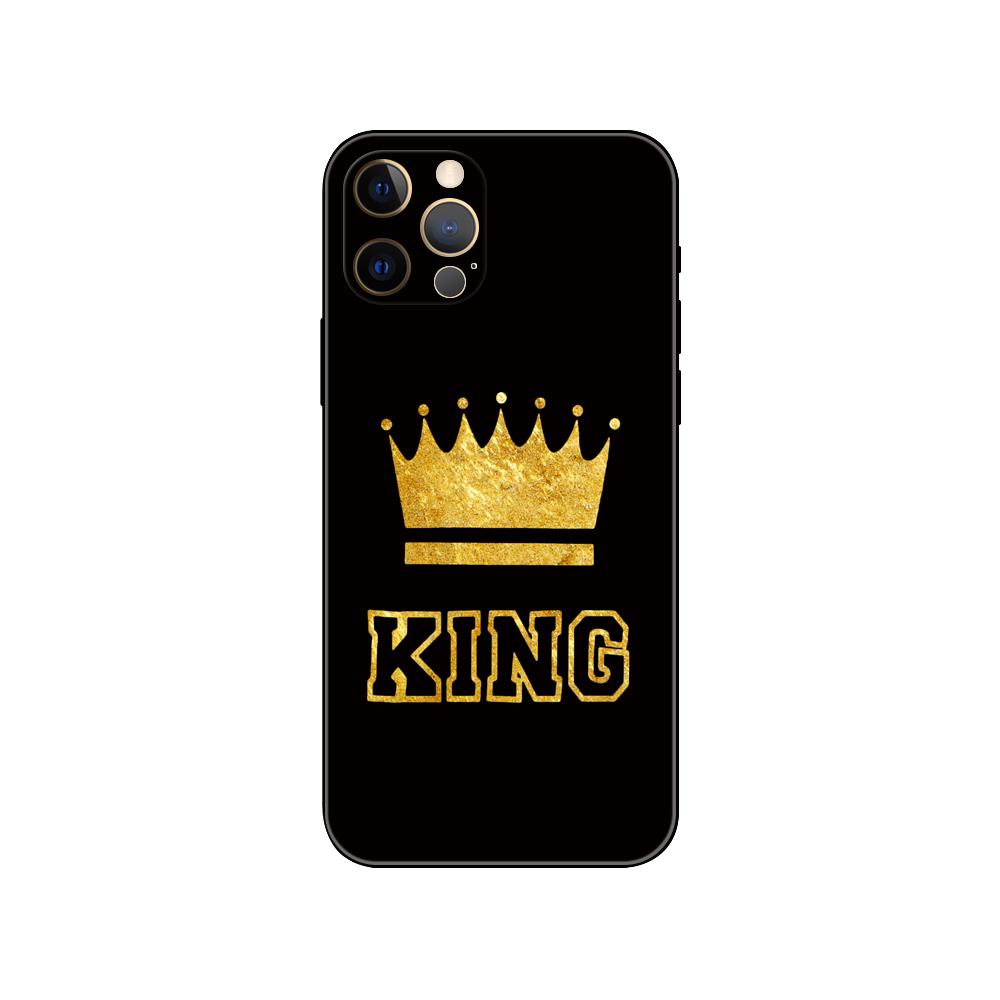 

Чехол для телефона Best MOM PAD king queen для iphone 14 5s 2020se 6 6s 7 8 plus x 10 XR XS 11 12 13 mini pro MAX, черная задняя крышка из ТПУ iphone 12pro MAX