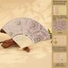 Butterfly Floral Print Hand Fan Portable Chinese Style Fan Elegant Handmade Fan  Art Craft Project