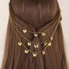 Europäischer und Amerikanischer Stil Damen Haaraccessoire Kette, Punk Retro Metall Schmetterling Mehrlagige Haarspange