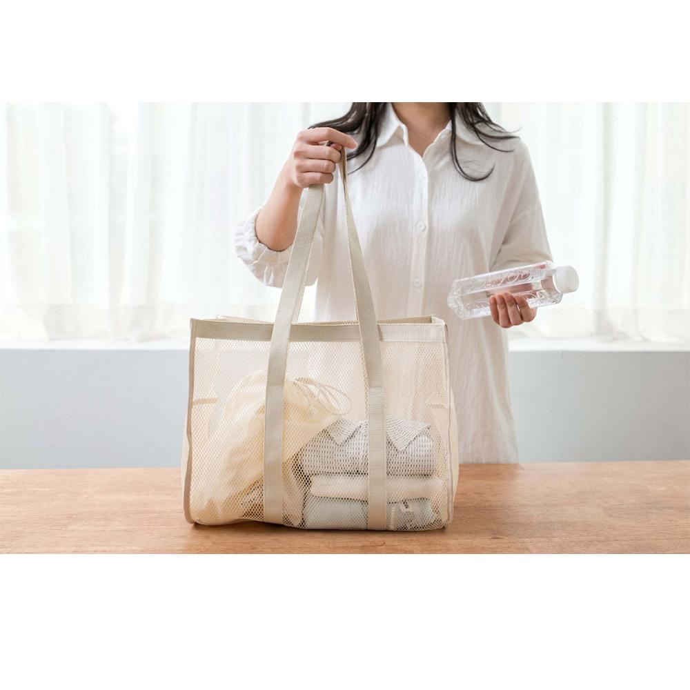Roztomilá velká multifunkční síťovaná prodyšná taška do tašky Volný čas Cestování Velkokapacitní úložná taška Nákupní taška Domácí organizér taška