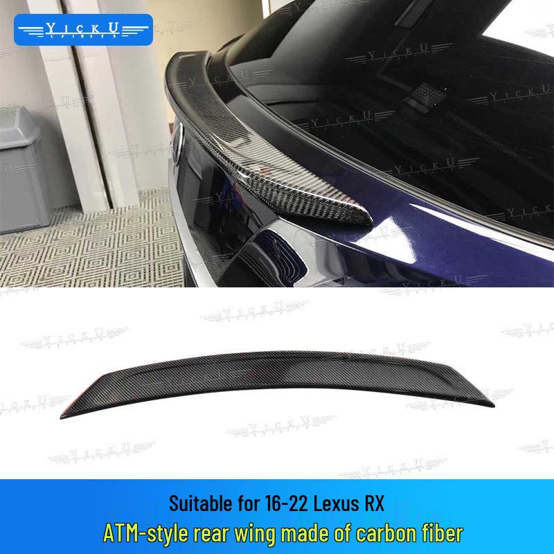 Compatible with 2016-2019 Lexus RX: Front/rear Lips, Side Skirts, Lower Lip, Resin Arches, ART Roof, Rear Wing, and Canards.