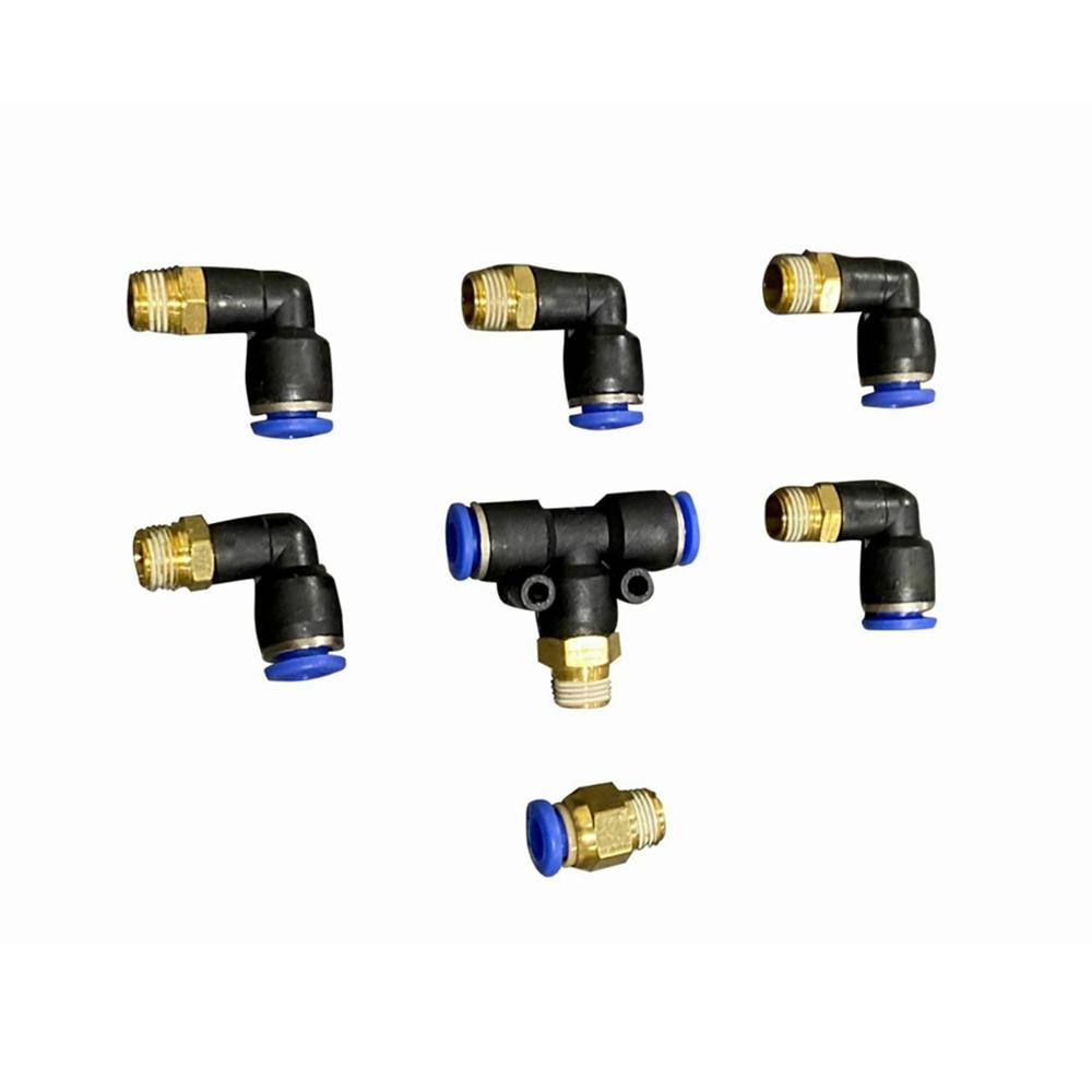 12.4 Ft Push Lock Black Vacuum Fitting Kit Turbo Wastegate & Solenoid for Turbo Vehicles