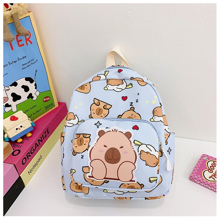 

School BagsKapibara children s school bag casual versatile trend backpack first grade children s backpack Small синій