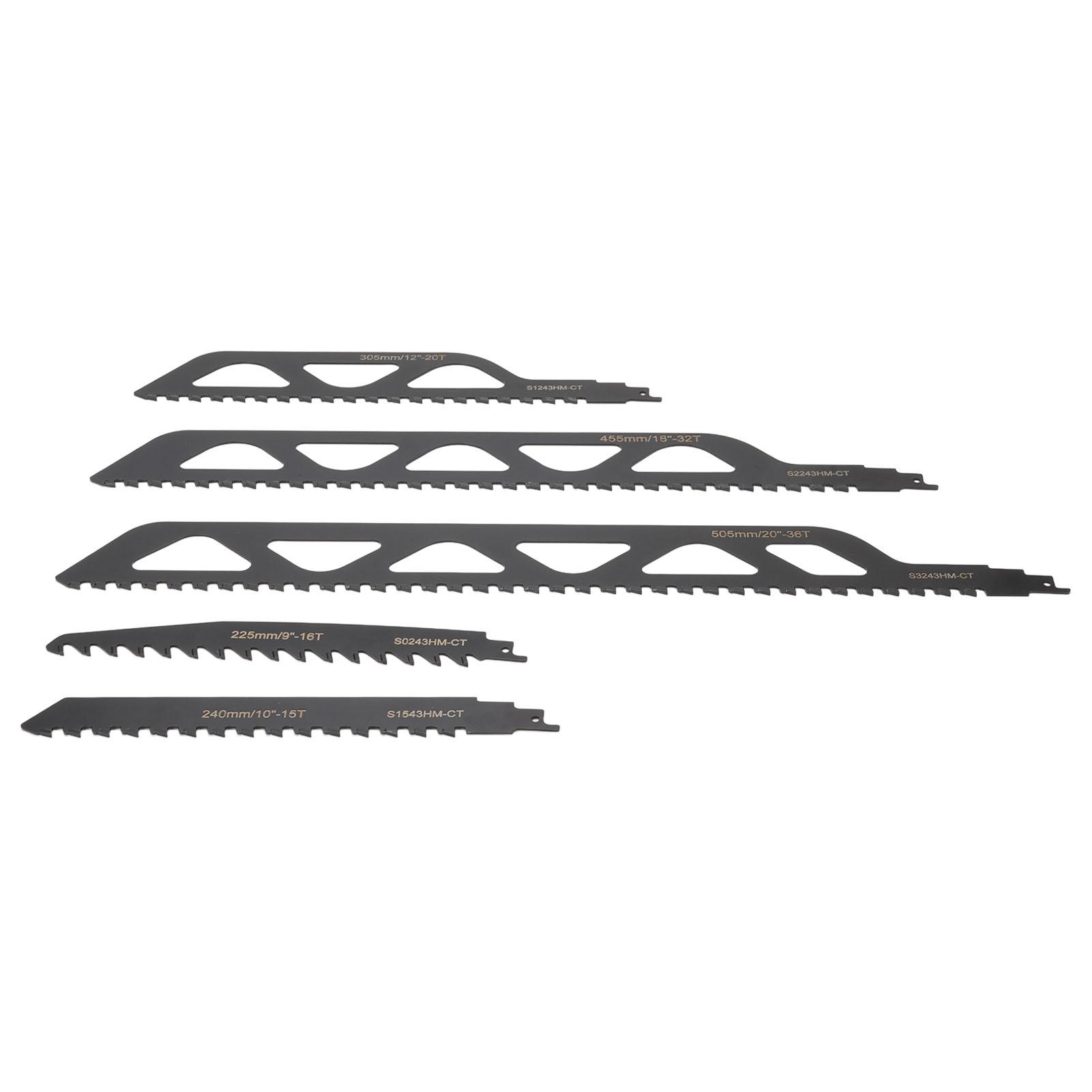 

Набор из 5 пильных полотен для сабельной пилы Металл Крупный Мелкий Зуб Напайка Резка для Деревообработки Обрезка 9
