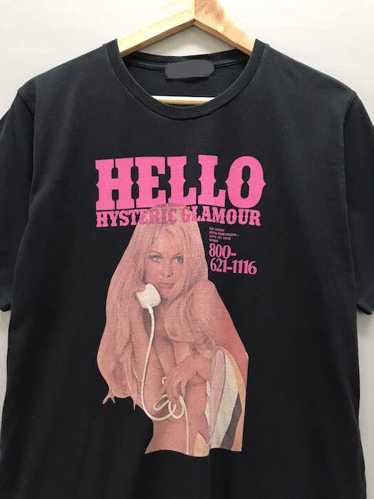 

Hysteric Glamour Shirt Hello shirt black and pink unisex S4XL Unisex T-Shirt XL