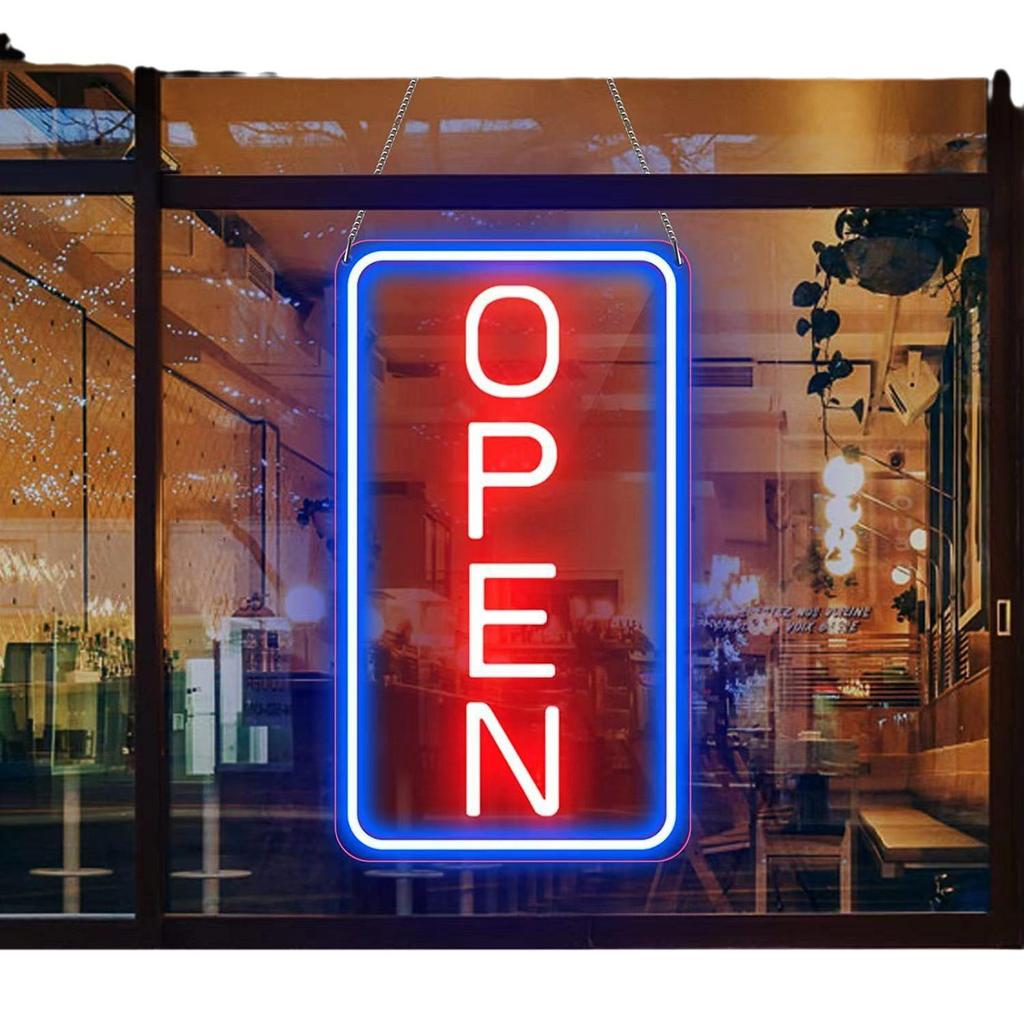 LED Neon Light USB 5V Transparent Acrylic 'Open' Sign for Shops and Businesses